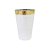 Copo Luxo Ouro Transparente 340ml 4un Plástico Make+ - Imagem 1