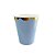 Copo De Papel 240ml Azul Borda Dourada Reutilizável Festas 8un - Imagem 1