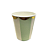 Copo De Papel 230ml Metálico Listra Verde Agua Festas 10un - Imagem 1