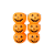 Kit 6 Mini Baldes Abóbora Halloween Decorativo Doces Festa - Imagem 2