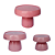 Kit Boleiras Cogumelo P M G Só Boleiras Rose - Imagem 1