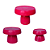 Kit Boleiras Cogumelo P M G Só Boleiras Pink - Imagem 1
