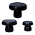 Kit Boleiras Cogumelo P M G Só Boleiras Preto - Imagem 1