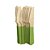 Faca De Madeira Verde 14CM Decorativa Festas 10un - Imagem 1