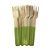 Garfo De Madeira Verde 14CM Decorativa Festas 10un - Imagem 1