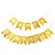 Faixa Happy Birthday Bandeirinha Dourada Metalizada Festas - Imagem 1
