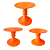 Kit Pratos Mosaico Só Boleiras Alto Médio Baixo Neon Laranja - Imagem 1