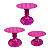 Kit Pratos Mosaico Só Boleiras Alto Médio E Baixo Fucsia - Imagem 1