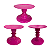 Kit Pratos Mosaico Só Boleiras Alto Médio E Baixo Pink - Imagem 1