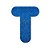 Letra T Maiúscula Azul Glitter Brilho EVA Decoração 2x12,5CM - Imagem 1