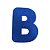 Letra B Maiúscula Azul Glitter Brilho EVA Decoração 2x12,5CM - Imagem 2