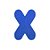 Letra X Maiúscula Azul Glitter Brilho EVA Decoração 2x12,5CM - Imagem 2