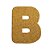 Letra B Maiúscula Dourado Glitter Brilho EVA Decoração 2x12,5CM - Imagem 1