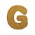 Letra G Maiúscula Dourado Glitter Brilho EVA Decoração 2x12,5CM - Imagem 1