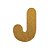 Letra J Maiúscula Dourado Glitter Brilho EVA Decoração 2x12,5CM - Imagem 1