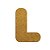Letra L Maiúscula Dourado Glitter Brilho EVA Decoração 2x12,5CM - Imagem 1