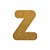 Letra Z Maiúscula Dourado Glitter Brilho EVA Decoração 2x12,5CM - Imagem 2