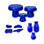 Kit Só Boleiras Festejar Azul Bic Decorativo Para Mesa Festa - Imagem 1