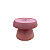 Boleira Cogumelo Fosco Pequeno Rose Só Boleiras Decorativa - Imagem 1