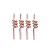 Vela Tubo Rose Gold Metalizada Decorativa Festas 4un Silver - Imagem 1