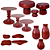 Kit Só Boleiras Decorador Terracota Para Mesa De Festa - Imagem 1