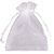 Saco Organza Branco Embalagem Lembrancinha 25x35 10un - Imagem 1