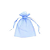 Saco Organza Azul Embalagem Lembrancinha 10x13 10un - Imagem 1