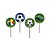 Topper Bandeirinha Futebol Docinhos Salgados Decoração 8un - Imagem 2