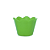 Pote Girassol Mini Verde 210Ml Plástico Decorativo Liso Festas - Imagem 1