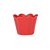 Pote Girassol Mini Vermelho 210Ml Plástico Decorativo Liso Festas - Imagem 1