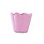 Pote Girassol Mini Rosa 210Ml Plástico Decorativo Liso Festas - Imagem 1