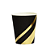 Copo De Papel Listras Preto e Dourado Festas 270ml 10un - Imagem 1