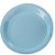 Prato De Papel Liso Azul Bebê 18Cm 10un Decoração Festas Silver - Imagem 1