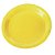 Prato De Papel Liso Amarelo 18Cm 10un Decoração Festas Silver - Imagem 1