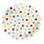Prato De Papel Confetes Coloridos 18Cm 8un Decoração Festas - Imagem 1