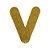 Letra V Maiúscula Dourado Glitter Brilho EVA Decoração 2x12,5CM - Imagem 2