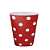 Copo De Papel Bolinhas Vermelho E Branco  270ml 8 un Make+ - Imagem 1