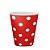 Copo De Papel Bolinhas Vermelho E Branco  270ml 8 un Make+ - Imagem 2