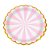 Prato De Papel Metálico Luxo Rosa Candy 18Cm 08un Decoração - Imagem 1