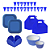 Kit Festa Live Colors Azul Royal  Decoração Para Festas - Imagem 1