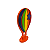 Balão Mdf Estrela Pequeno Laranja Decorativo Para Festa - Imagem 2