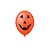 Balão Halloween Laranja Cara De Abóbora 11" Bexiga 25un - Imagem 1