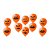 Balão Halloween Caras Malvadas Laranja 12" Bexiga 10un - Imagem 1