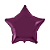 Balão Estrela 20" 50cm Burgundy Liso Metalizado Decoração - Imagem 1