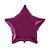 Balão Estrela 20" 50cm Burgundy Liso Metalizado Decoração - Imagem 1