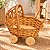 Mini Carrinho De Bebê De Vime Decorativo Artesanal Festa - Imagem 1