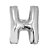 Letra H Maiúscula 16" 41cm Prata Metalizado C/Vareta Não Flutua - Imagem 1