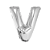 Letra V Maiúscula 16" 41cm Prata Metalizado C/Vareta Não Flutua - Imagem 2