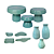 Kit Só Boleiras Festejar Verde Menta Decorativo Para Festa - Imagem 1