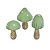 Trio De Cogumelos Linha Com Pinus Verde Decorativo Bosque - Imagem 2